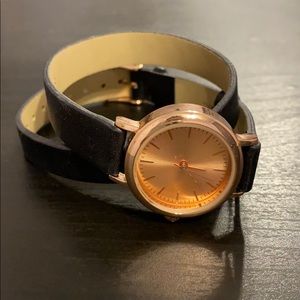 Double Wrap Watch Black